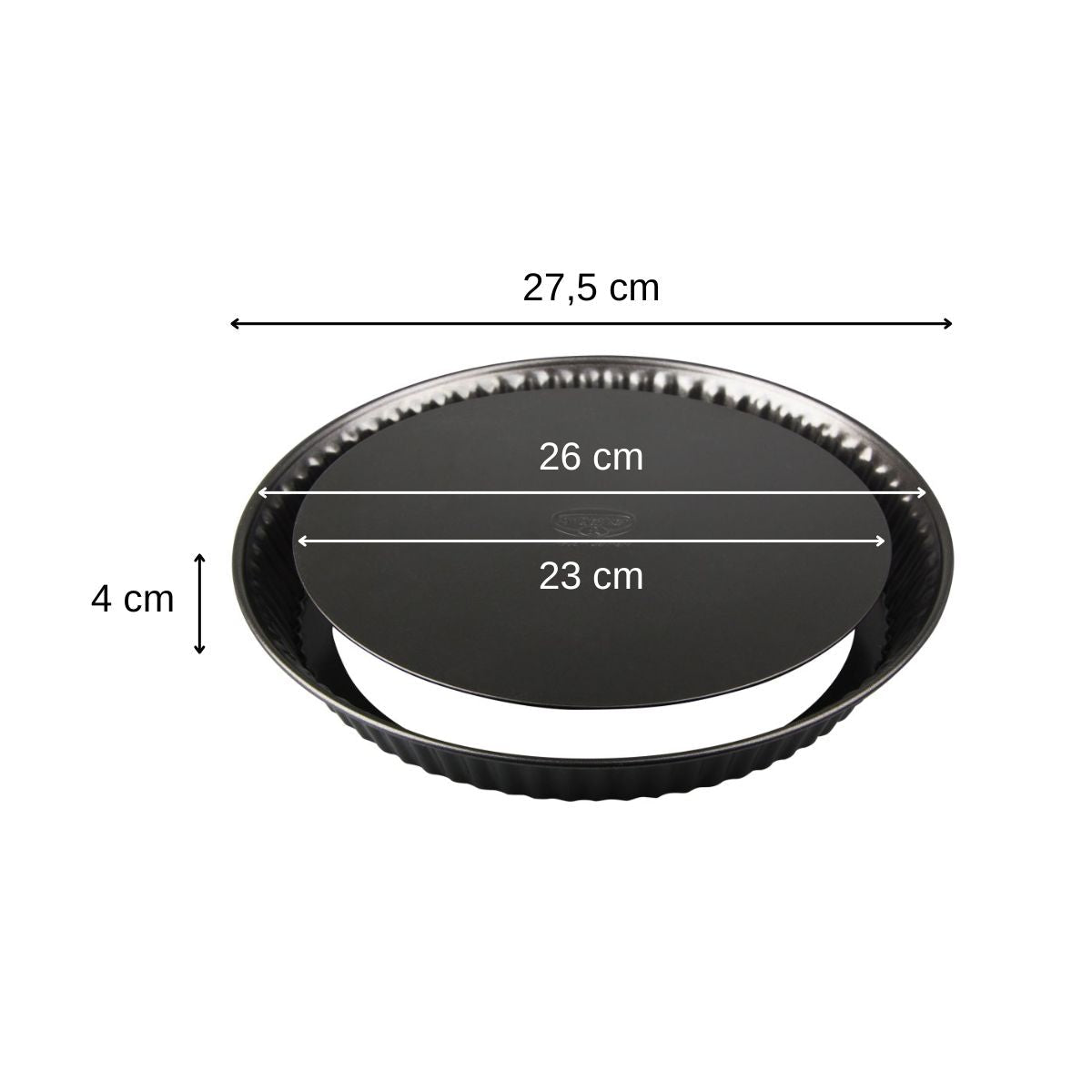 Dr Oetker - Lot De 2 Moules À Gâteaux 27,5/27,5 Cm En Acier Dr Oetker Tradition - Noir