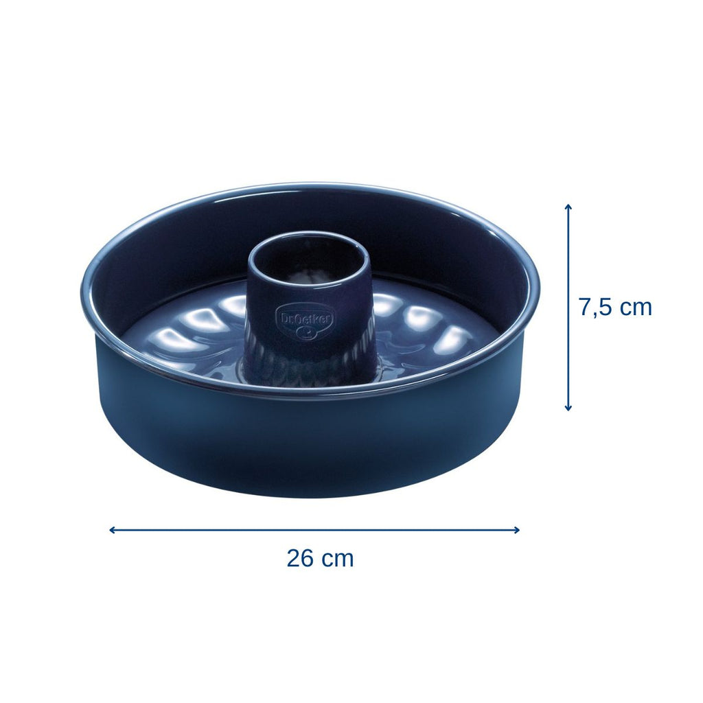 Dr Oetker - Lot De 2 Moules À Manqué 26/26 Cm En Acier Dr Oetker Back-Liebe - Bleu