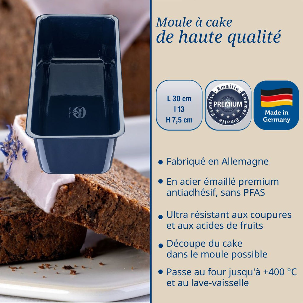 Dr Oetker - Lot De 2 Moules À Gâteaux 30/30 Cm En Acier Émaillé Dr Oetker Back-Liebe - Bleu