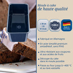 Dr Oetker - Lot De 2 Moules À Gâteaux 30/30 Cm En Acier Émaillé Dr Oetker Back-Liebe - Bleu