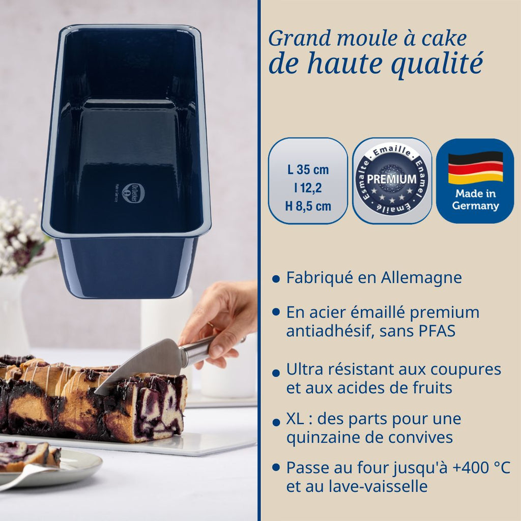 Dr Oetker - Lot De 2 Moules À Gâteaux 35/35 Cm En Acier Dr Oetker Back-Liebe - Bleu