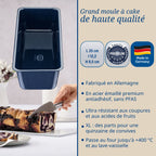 Dr Oetker - Lot De 2 Moules À Gâteaux 35/35 Cm En Acier Dr Oetker Back-Liebe - Bleu