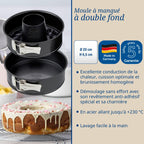 Dr Oetker - Lot De 2 Moules À Gâteaux 20/20 Cm En Acier Dr Oetker Back Freude - Noir