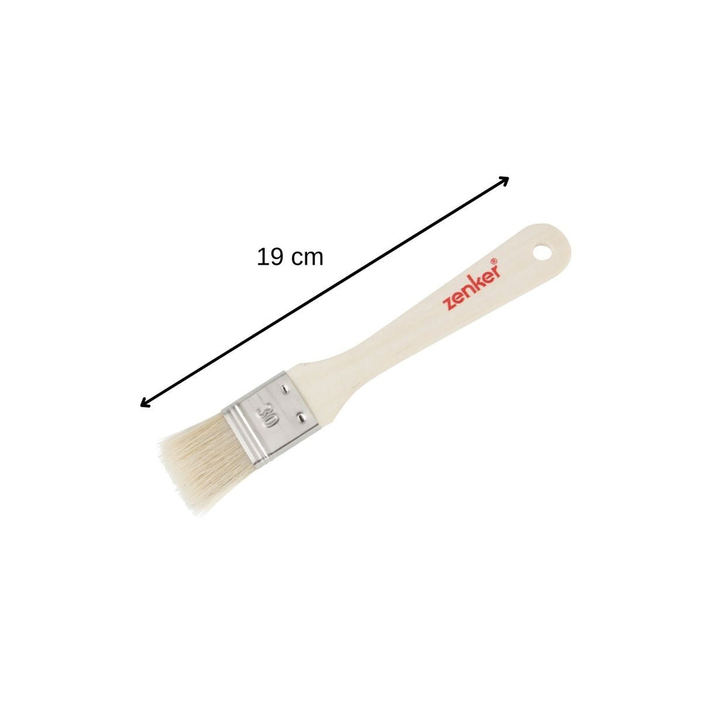 Zenker - Ensemble De 2 Pinceaux De Cuisine Et De Pâtisserie 19 Cm En Poils Naturels Zenker - Bois|Inox|Beige