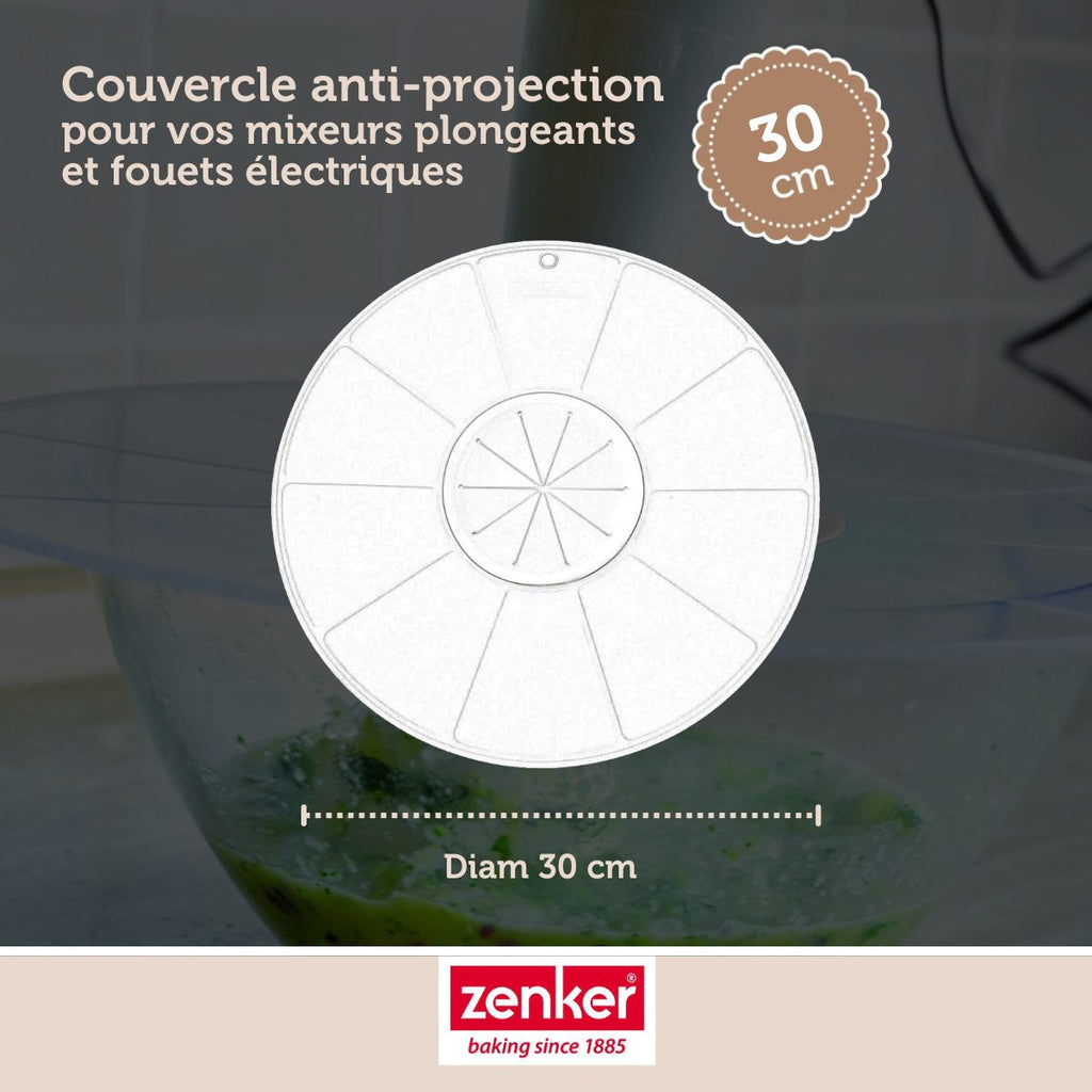 Zenker - Set De 2 Couvercles 30/30 Cm En Plastique Avec 2 Ustensiles Zenker Smart Pastry - Blanc|Transparent
