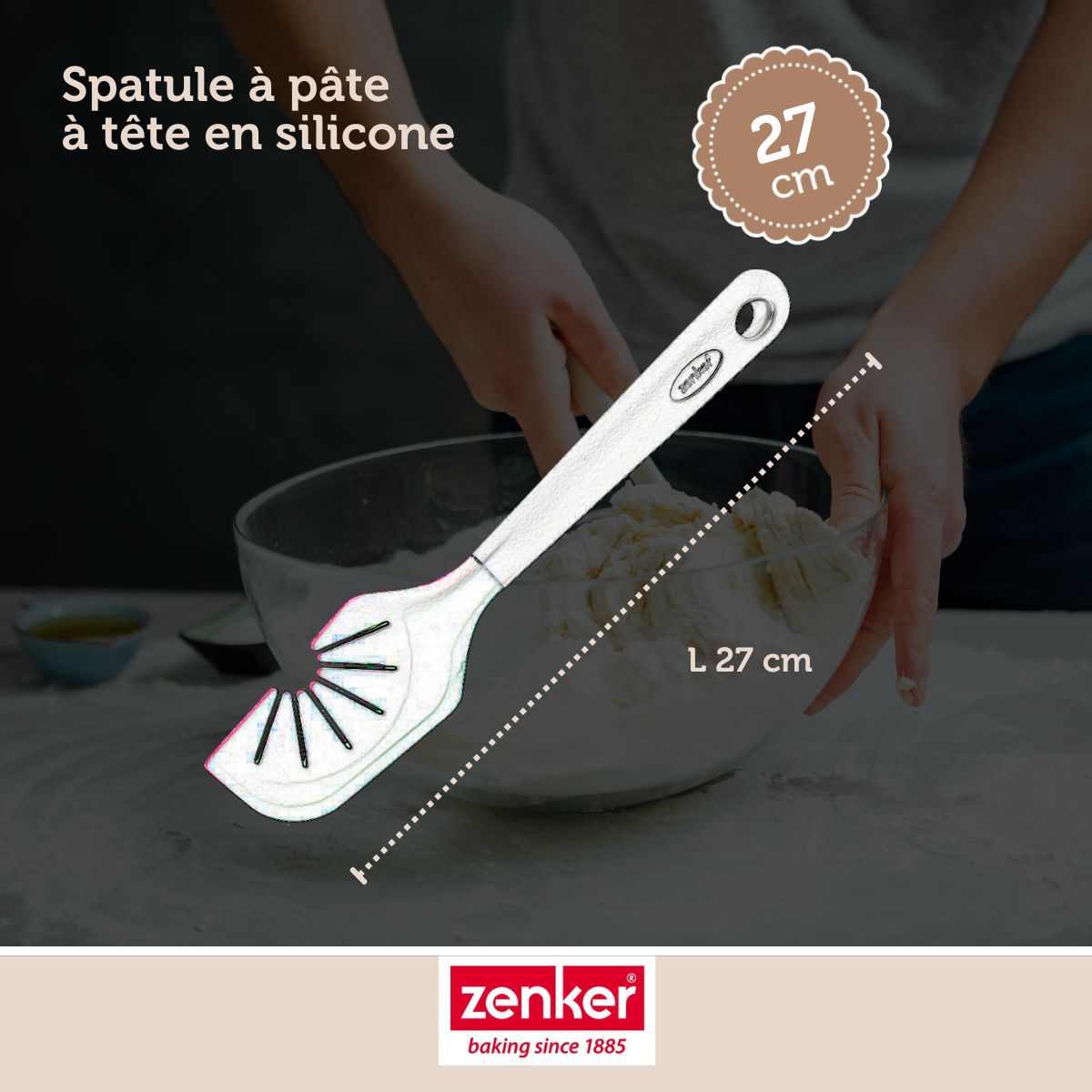 Zenker - Set De 2 Spatules Pâtisserie En Silicone Zenker Smart Pastry - Rose|Gris