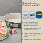 Dr Oetker - Lot De 2 Moules À Gâteaux 28/28 Cm En Acier Dr Oetker Back-Trend - Blanc