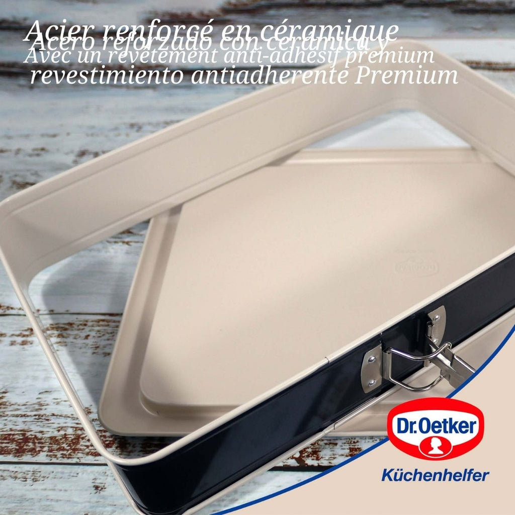 Dr Oetker - Ensemble De 2 Moules À Charnière Rectangulaire 38 X 25 Cm Dr Oetker Back-Trend - Blanc