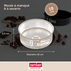 Zenker - Lot De 2 Moules À Manqué 18/18 Cm En Acier Black Mettallic Black Mettallic Zenker Black Mettallic - Noir