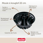 Zenker - Lot De 2 Moules À Gâteaux 22/22 Cm En Acier Black Metallic Black Mettallic Zenker Black Mettallic - Noir