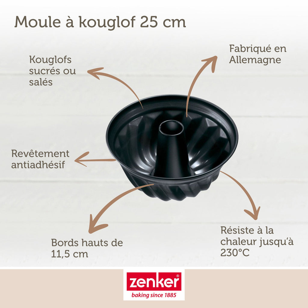 Zenker - Lot De 2 Moules À Gâteaux 25/25/11,5 Cm En Acier Black Mettallic Black Mettallic Zenker Black Mettallic - Noir