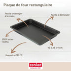 Zenker - Ensemble De 2 Plaques De Four Rectangulaire 42 X 29 Cm Zenker Black Metallic - Noir