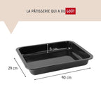 Zenker - Ensemble De 2 Plats Rectangulaire Xxl 40 X 29 Cm En Acier Émaillé Zenker Spécial Cooking - Noir