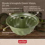 Zenker - Lot De 2 Moules À Gâteaux 25/25 Cm En Acier Avec Cire De Carnauba Zenker Green Vision - Vert