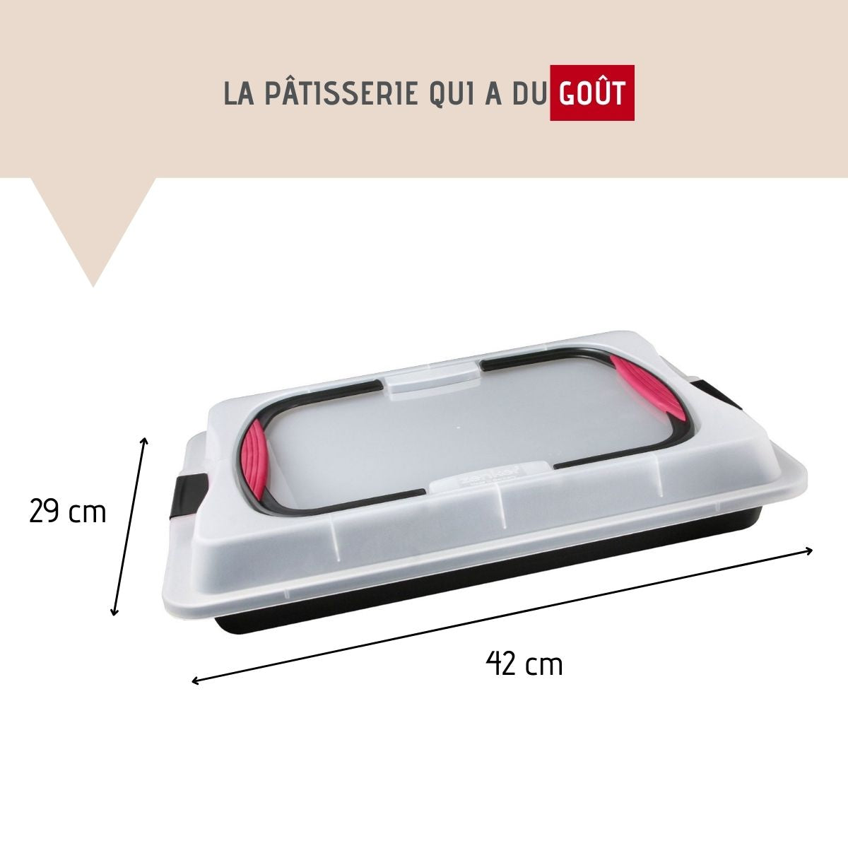 Zenker - Ensemble De 2 Plaques De Cuisson 42 X 29 Cm Avec Couvercle Zenker Special To Go - Noir
