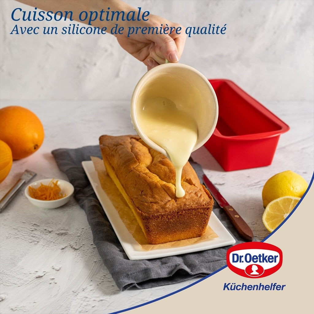 Dr Oetker - Moule À Cakes En Silicone 24 Cm Dr Oetker Flexxibel Love - Rouge