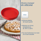 Dr Oetker - Moule À Manqué En Silicone De 26 Cm Dr. Oetker Flexxibel Love - Rouge