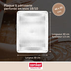 Zenker - Plaque À Pâtisserie Perforée 40 X 30 Cm En Acier Inoxydable Zenker Special Cooking - Aluminium
