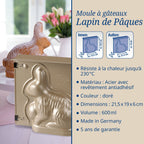 Dr Oetker - Moule À Gâteaux 3D En Forme De Lapin De Pâques 600 Ml Dr.Oetker - Or