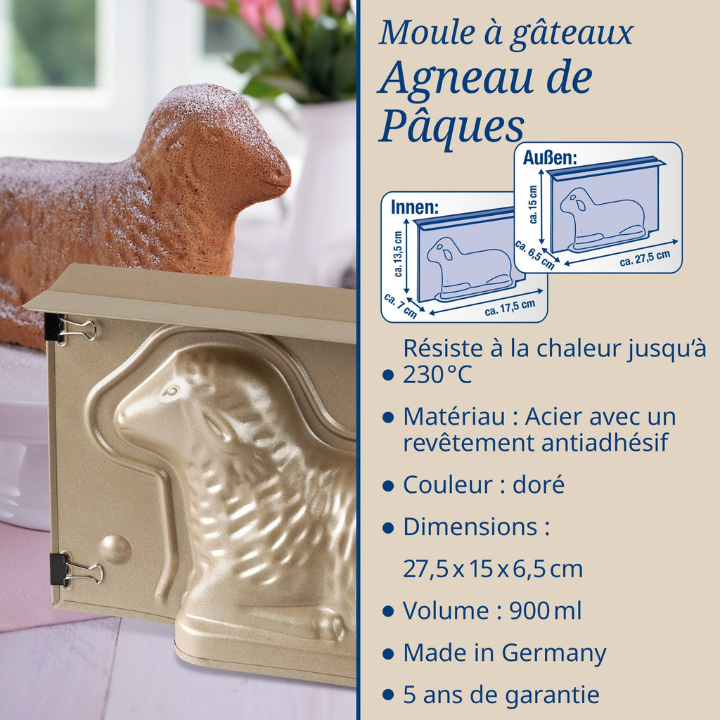 Dr Oetker - Moule À Gâteaux Agneau Pascal Dr. Oetker Baker Edition - Or
