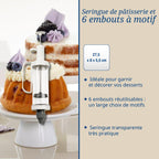 Dr Oetker - Seringue De Pâtisserie Et 6 Embouts À Motif Dr. Oetker Baker Edition - Blanc