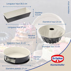 Dr Oetker - Set De 3 Moules À Pâtisserie Dr Oetker Back-Trend - Blanc|Gris