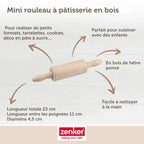 Zenker - Tampon Alphabet Pour Biscuit Zenker Et Mini Rouleau À Pâtisserie - Gris|Bois