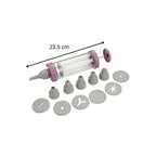 Zenker - Seringue De Pâtisserie Et 6 Embouts Et 6 Disques À Motifs Zenker Sweet Sensation - Gris