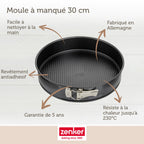 Zenker - Moule À Manqué À Charnière 30 Cm Zenker Black Metallic - Noir
