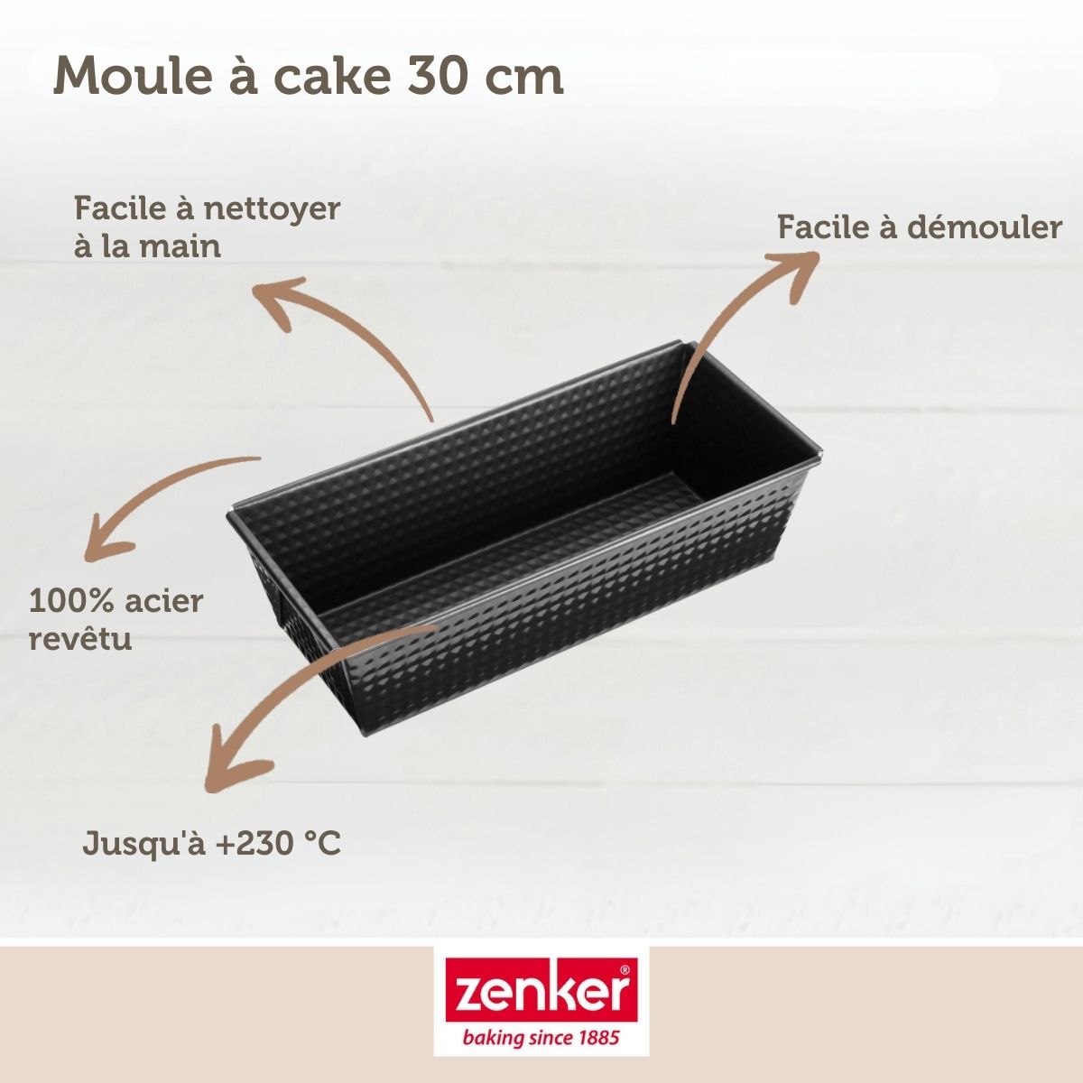 Zenker - Moule À Cake 30,5 Cm Zenker Black Metallic - Noir