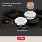 Zenker - Lot De 6 Moules À Tartelettes 10 Cm Zenker Black Metallic - Noir
