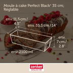 Zenker - Moule À Cake 35 X 11,5 X 7 Cm Zenker Perfectback+ - Noir
