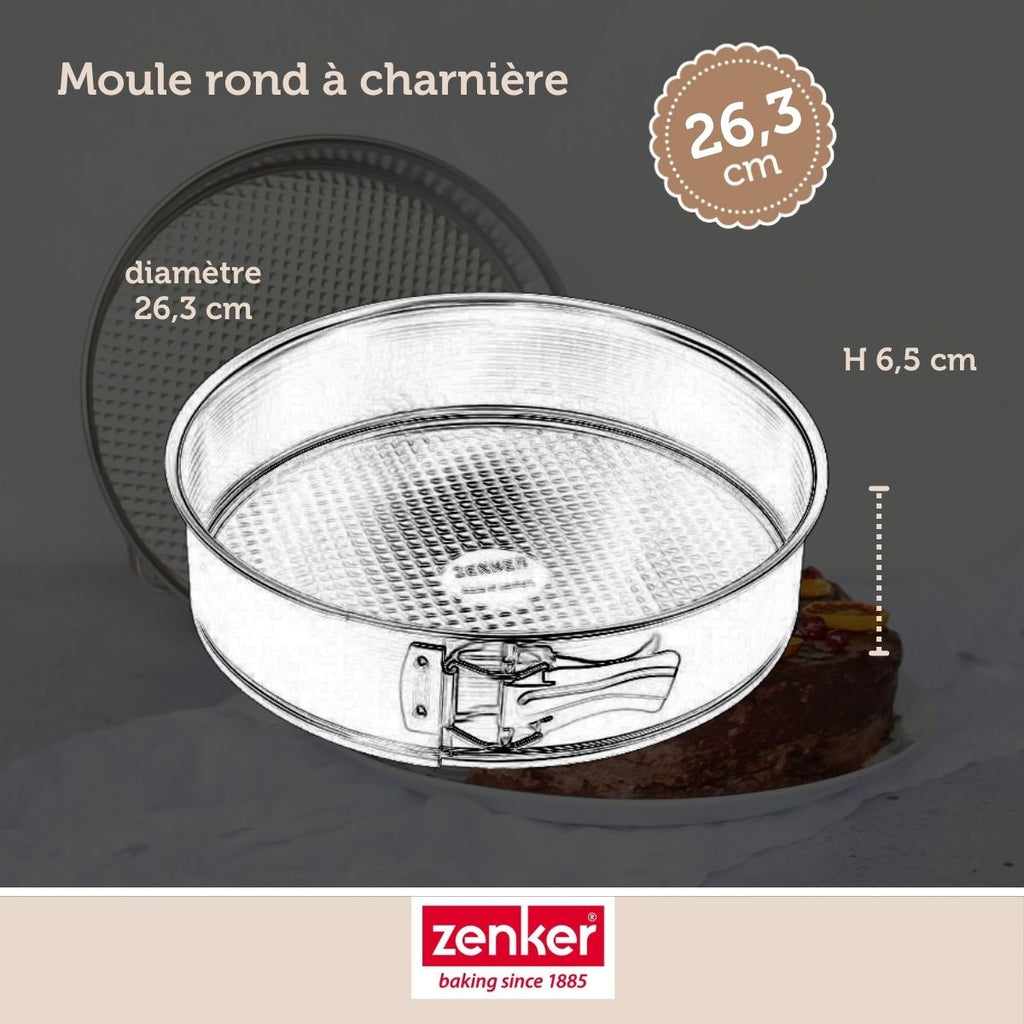 Zenker - Ensemble De 2 Moules À Manqué À Charnière 26,3 Cm Zenker Silver - Gris