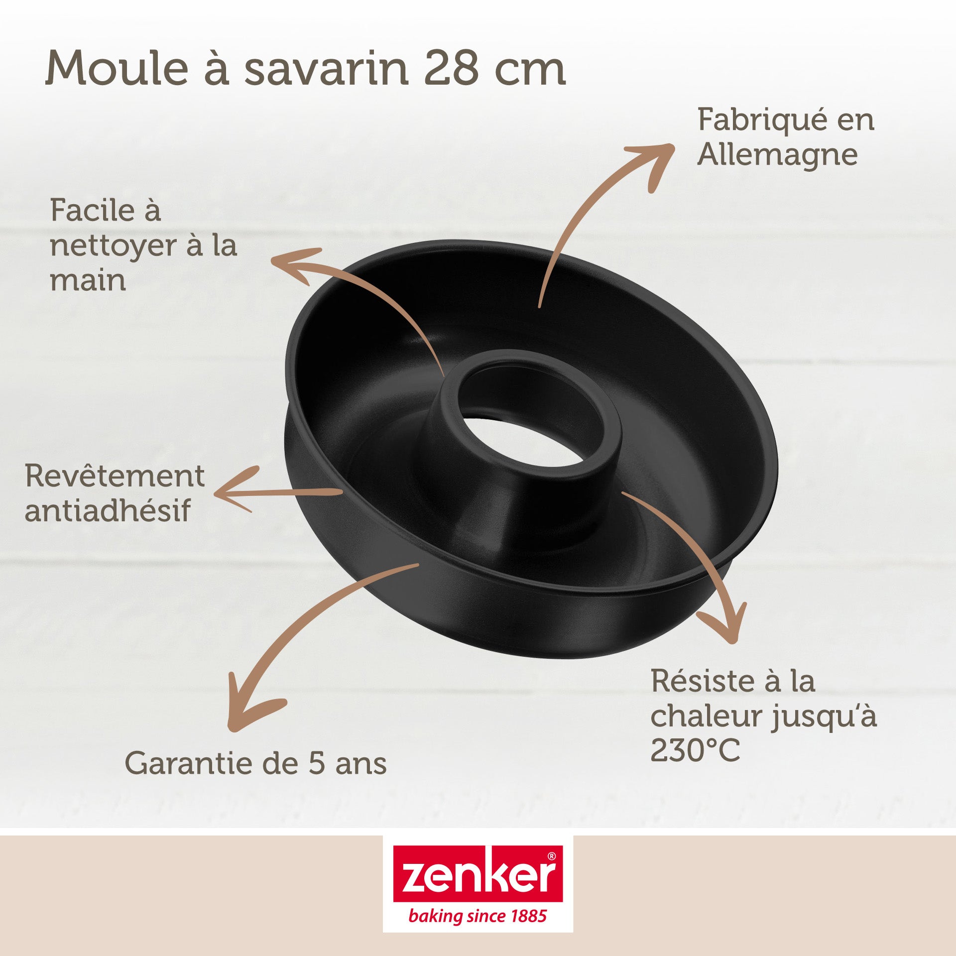 Zenker - Moule À Savarin 28 Cm Zenker Black Metallic - Noir