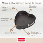 Zenker - Moule À Gâteau Coeur Avec Charnière 27 X 25 Cm Zenker Special Creative - Noir