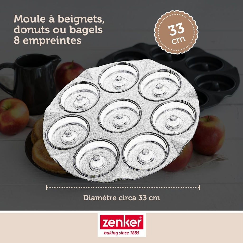 Zenker - Moule Pour 8 Beignets Au Four 33 Zenker Black Metallic - Noir