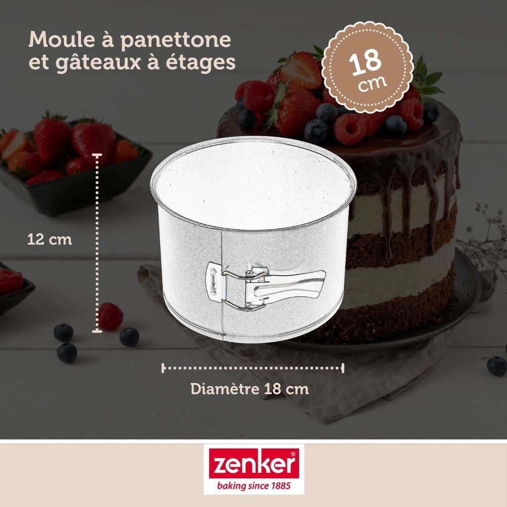 Zenker - Moule À Panettone À Charnière 18 Cm Zenker Black Metallic - Noir