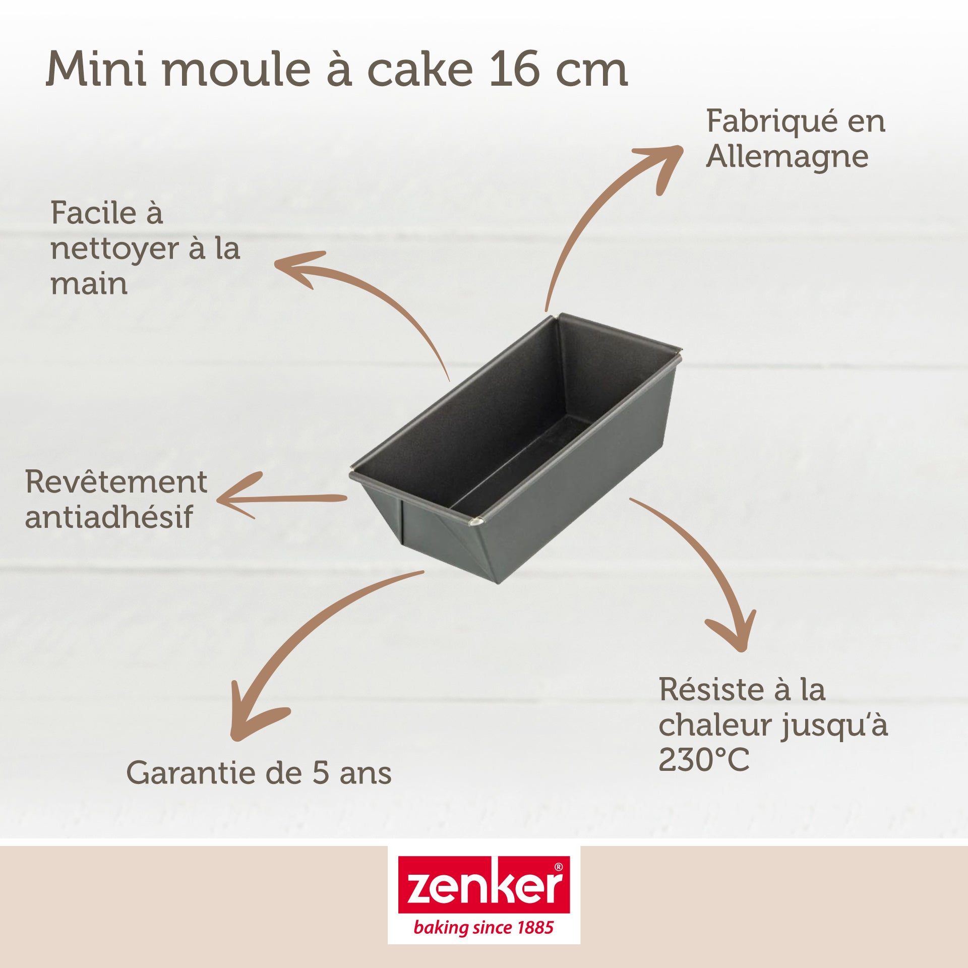 Zenker - Moule À Cake 15 Cm Zenker Spécial Mini - Noir