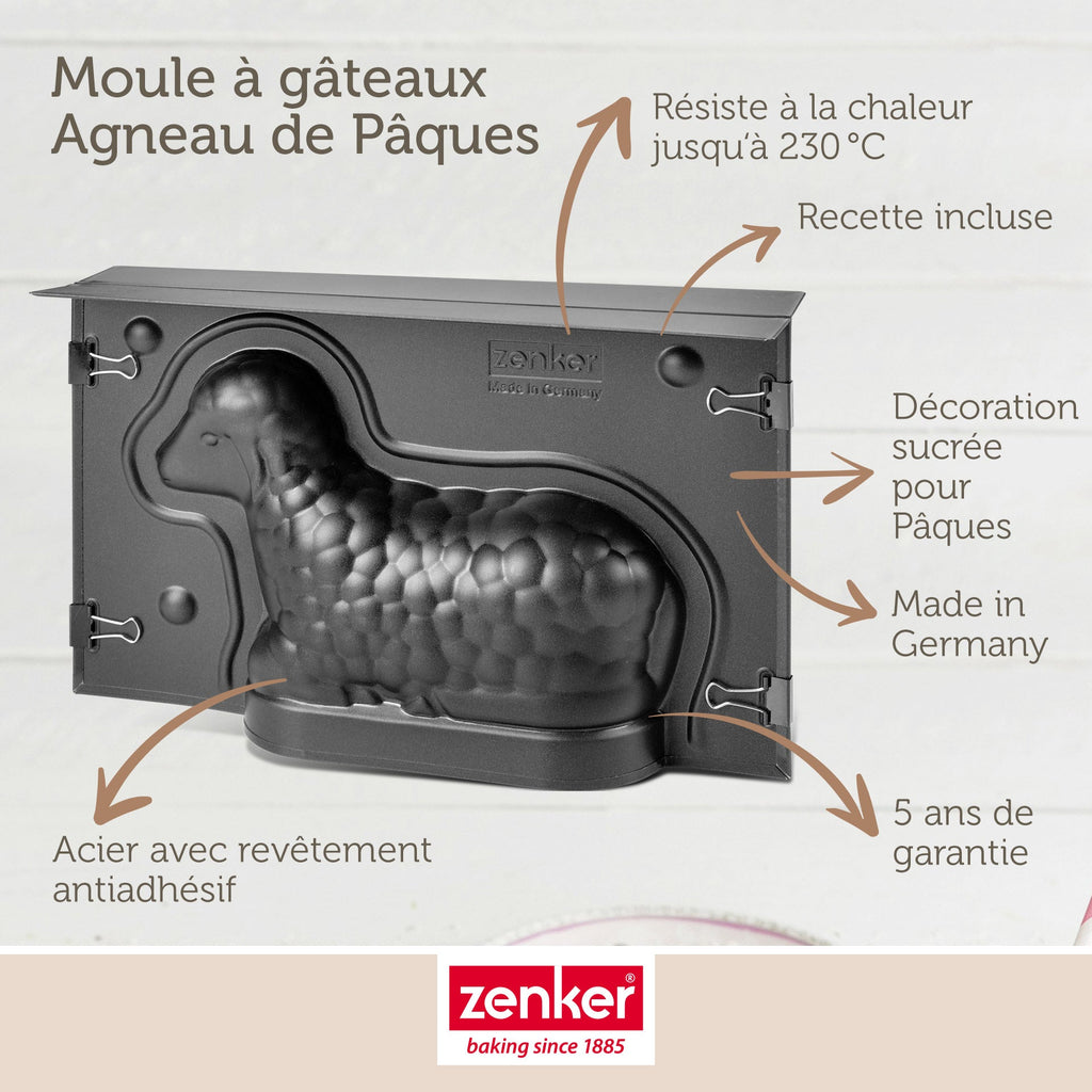 Zenker - Moule Agneau Pascal 3D 700 Ml Pour Pâques Zenker Special Season - Noir