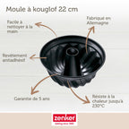 Zenker - Set De 4 Ustensiles De Pâtisserie Moule À Gâteaux Bols Et Spatule Black Metallic Black Mettallic Zenker Black Mettallic - Noir