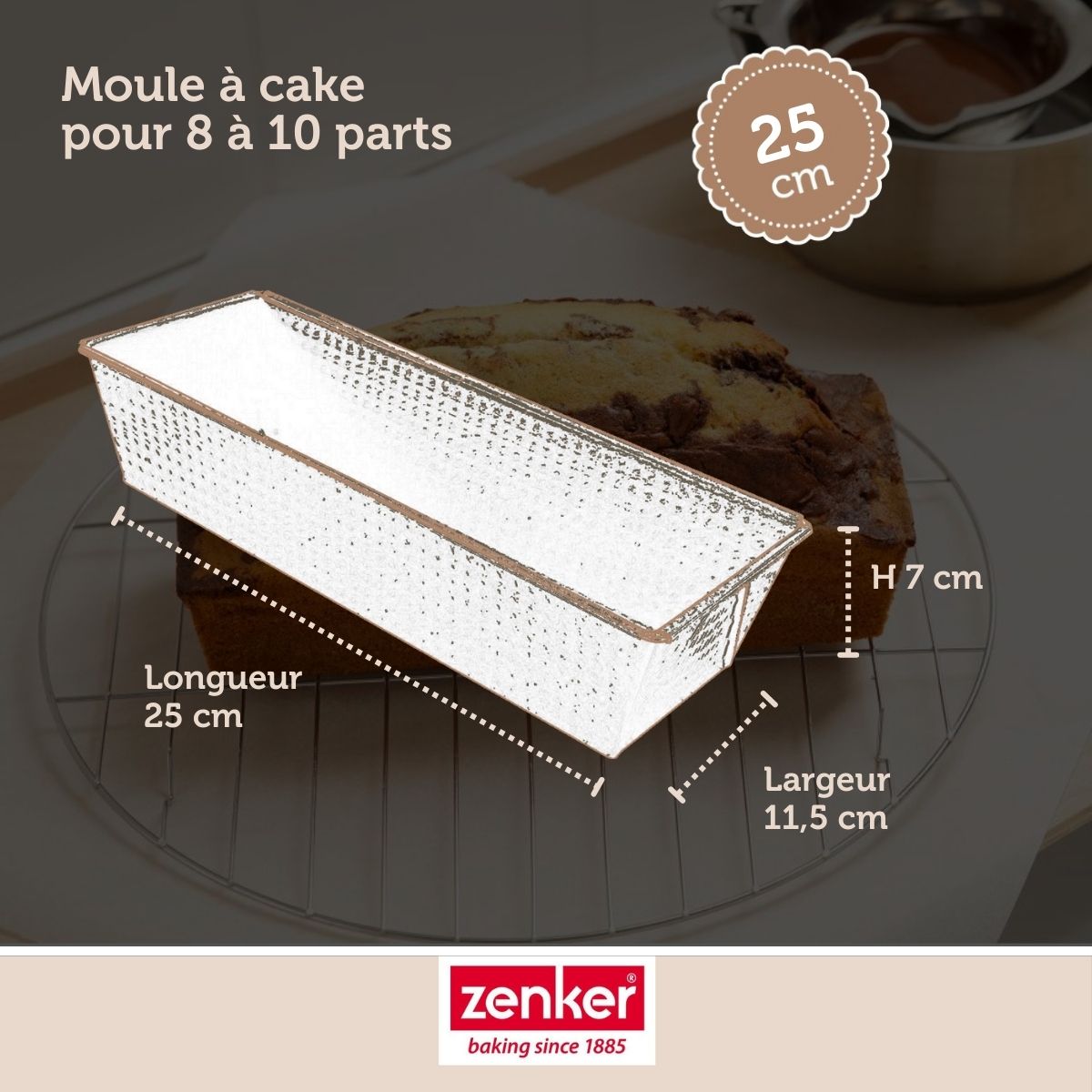 Zenker - Set Pâtisserie Avec Moule À Cake 25 Cm, 2 Bols À Mixer, Verre Mesureur Et Spatule Zenker - Noir