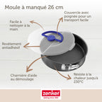 Zenker - Set Pâtisserie Avec Moule À Manqué 26 Cm, 2 Bols À Mixer, Verre Mesureur Et Spatule Zenker - Noir