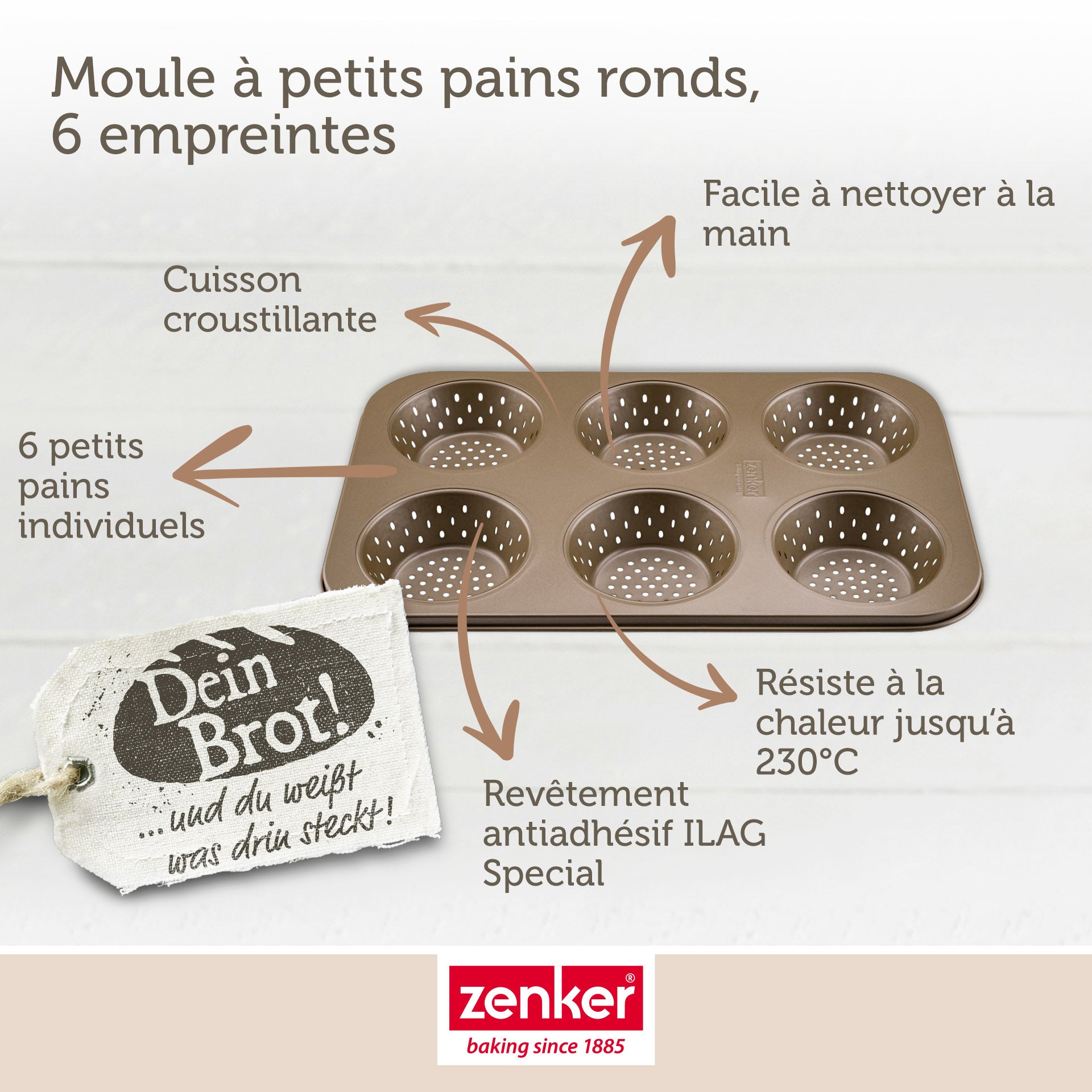 Zenker - Set De 5 Ustensiles De Pâtisserie Moule À Gâteaux Bol Spatule Pâtisserie Et Verre Doseur Zenker Mojave Gold - Or