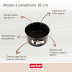 Zenker - Set Pâtisserie Avec Moule À Panettone 18 Cm, 2 Bols À Mixer, Verre Mesureur Et Spatule Zenker - Noir