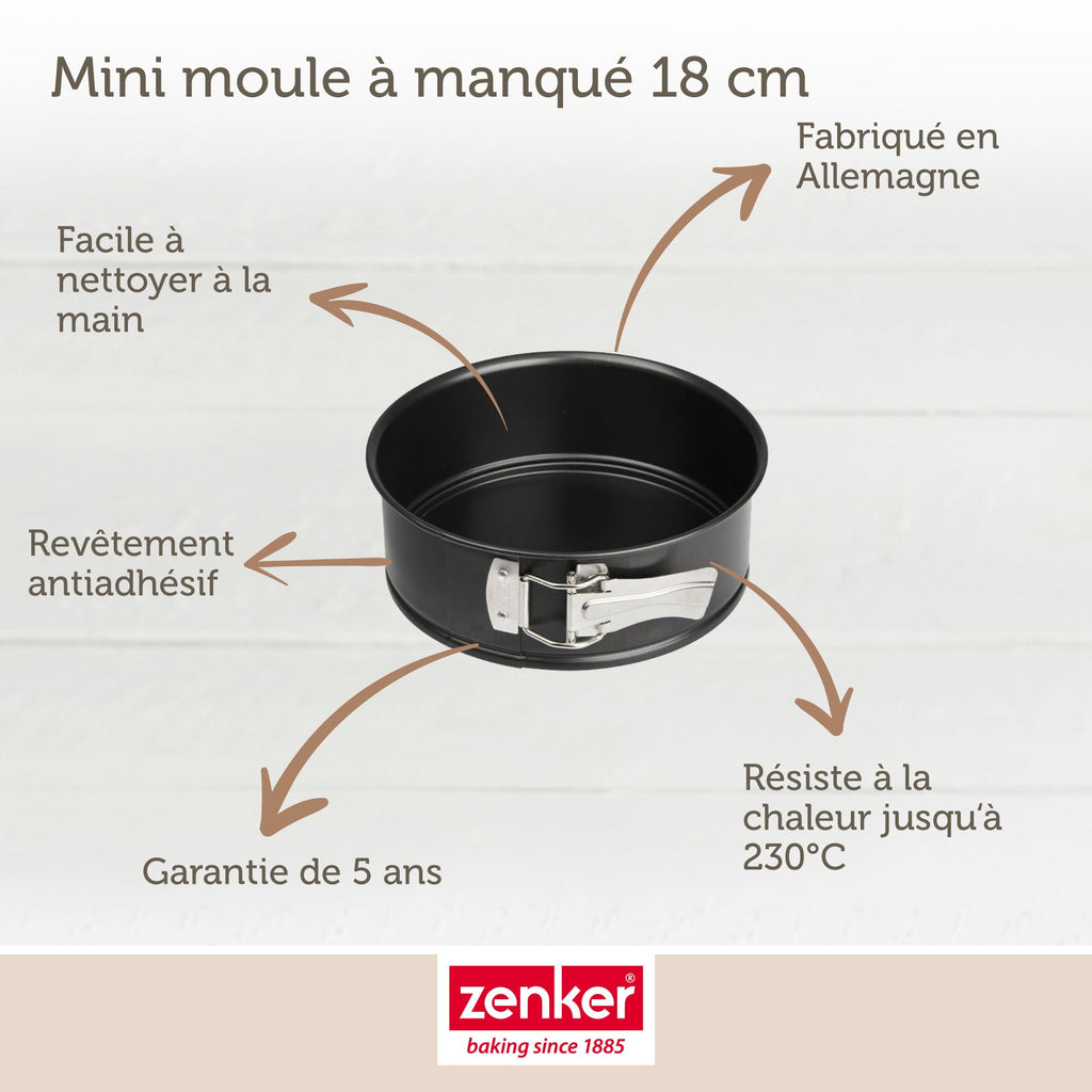 Zenker - Set De 5 Ustensiles De Pâtisserie Moule À Manqué Bol Spatule Pâtisserie Et Verre Doseur Spécial Mini Spécial Mini Zenker Spécial Mini - Noir