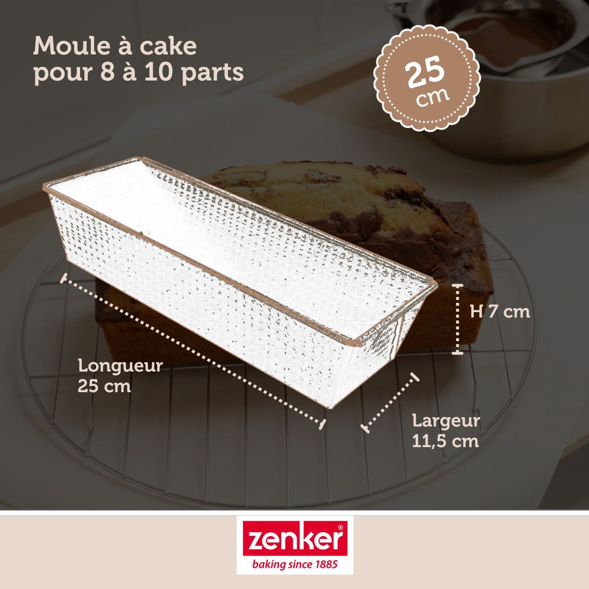 Zenker - Lot De 2 Moules À Cake 25 Cm Zenker Pure - Noir