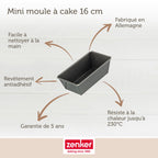 Zenker - Lot De 4 Mini Moules À Cakes 15 Cm Zenker Special Mini - Noir