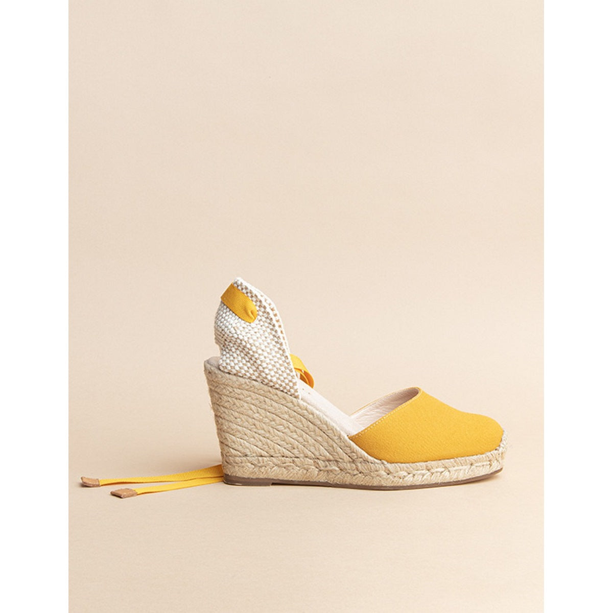 Espadrilles Talon Dole Vita Ruban - Miel - Femme