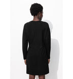 Robe Courte en Jersey Milano - Noir Uni Fonce