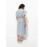 Robe-tunique Midi Rayée Femme - Naturel Raye
